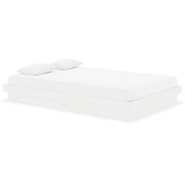 Rám postele bílý masivní dřevo 120 × 190 cm Small Double, 819943 (819943)