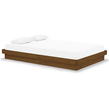 Rám postele medově hnědý masivní dřevo 120×190 cm Small Double, 819945 (819945)