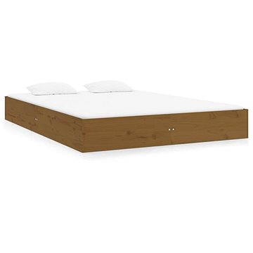 Rám postele medově hnědý masivní dřevo 160 × 200 cm, 820035 (820035)