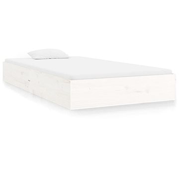 Rám postele bílý masivní dřevo 100 × 200 cm, 820053 (820053)