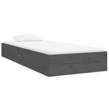 Rám postele šedý masivní dřevo 75 × 190 cm Small Single, 820064 (820064)