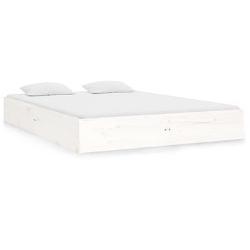 Rám postele bílý masivní dřevo 120 × 190 cm Small Double, 820073 (820073)
