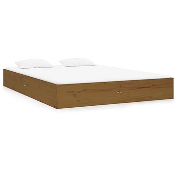 Rám postele medově hnědý masivní dřevo 120×190 cm Small Double, 820075 (820075)