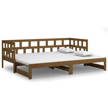 Výsuvná postel medově hnědá masivní borovice 2× (90 × 200) cm, 820225 (820225)