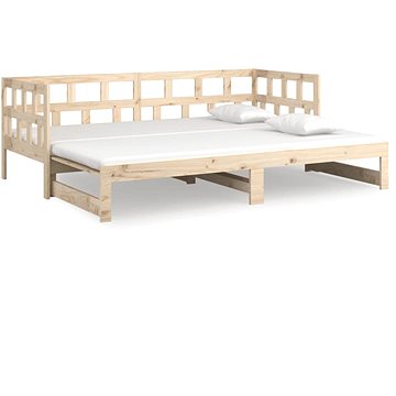 Výsuvná postel masivní borovice 2× (80 × 200) cm , 820227 (820227)