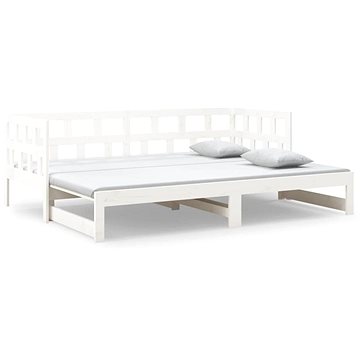 Výsuvná postel bílá masivní borovice 2× (80 × 200) cm , 820228 (820228)
