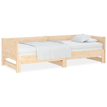 Výsuvná postel masivní borovice 2× (80 × 200) cm, 820257 (820257)