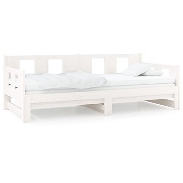 Výsuvná postel bílá masivní borovice 2× (90 × 200) cm, 820283 (820283)