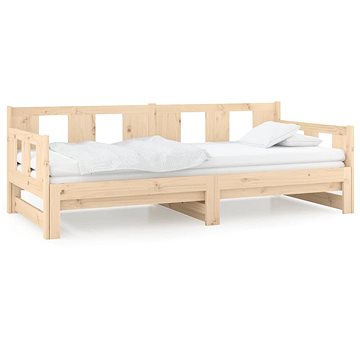 Výsuvná postel masivní borovice 2× (80 × 200) cm, 820287 (820287)