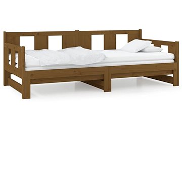 Výsuvná postel medově hnědá masivní borovice 2× (80 × 200) cm, 820290 (820290)