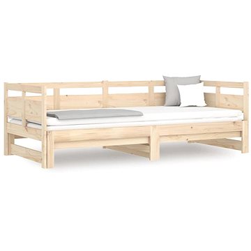 Výsuvná postel masivní borovice 2× (90 × 200) cm, 820312 (820312)