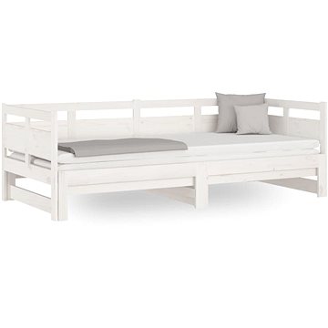Výsuvná postel bílá masivní borovice 2× (90 × 200) cm, 820313 (820313)