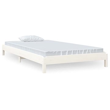 Stohovatelná postel bílá 80 × 200 cm masivní borovice, 820398 (820398)