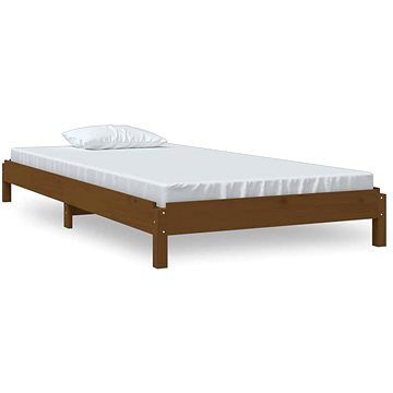 Stohovatelná postel medově hnědá 90 × 190 cm masivní borovice, 820405 (820405)