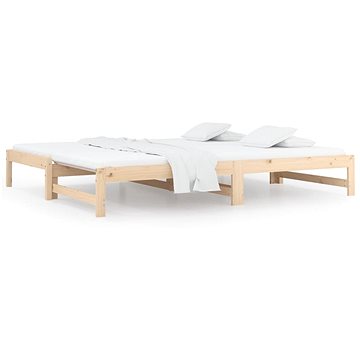 Výsuvná postel 2× (90 × 190) cm masivní borovice, 820437 (820437)