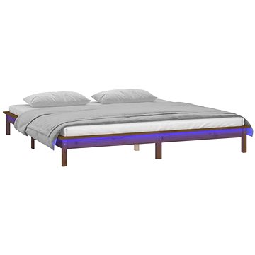 Rám postele s LED medový 120×190 cm Small Double masivní dřevo, 820644 (820644)