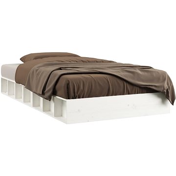 Rám postele bílý 90 × 200 cm masivní dřevo, 820692 (820692)