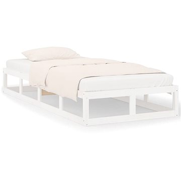 Rám postele bílý 90 × 200 cm masivní dřevo, 820782 (820782)