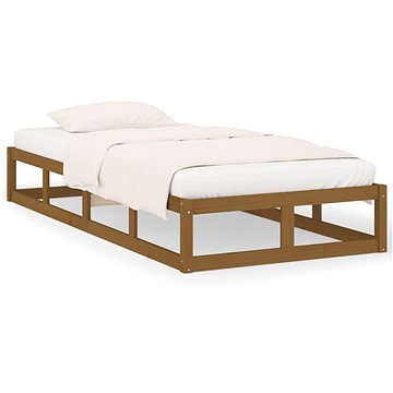 Rám postele medově hnědý 100 × 200 cm masivní dřevo, 820789 (820789)