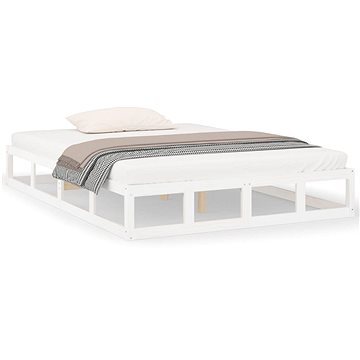 Rám postele bílý 120 × 200 cm masivní dřevo, 820792 (820792)