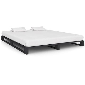 Rám postele z palet šedý masivní borovice 160x200 cm (285252)