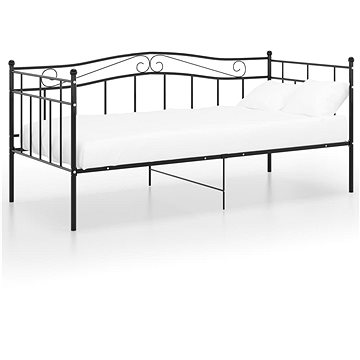 Shumee Rám rozkládací postele černý kovový 90×200 cm, 324779 (324779)