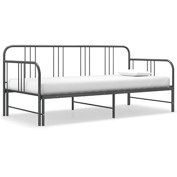 Shumee Rám vysouvací postele/pohovky šedý kovový 90×200 cm, 324754 (324754)