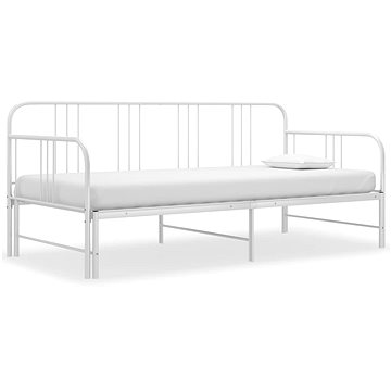 Shumee Rám vysouvací postele/pohovky bílý kovový 90×200 cm, 324753 (324753)