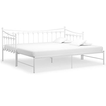 Shumee Rám vysouvací postele/pohovky bílý kovový 90×200 cm, 324759 (324759)