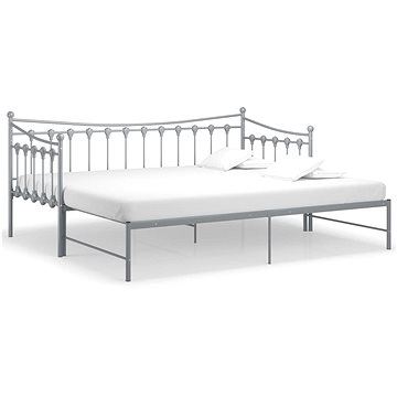 Shumee Rám vysouvací postele/pohovky šedý kovový 90×200 cm, 324760 (324760)
