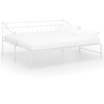 Shumee Rám vysouvací postele/pohovky bílý kov 90×200 cm, 324777 (324777)