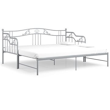 Shumee Rám vysouvací postele/pohovky šedý kovový 90×200 cm, 324766 (324766)