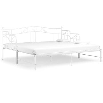 Shumee Rám vysouvací postele/pohovky bílý kovový 90×200 cm, 324765 (324765)