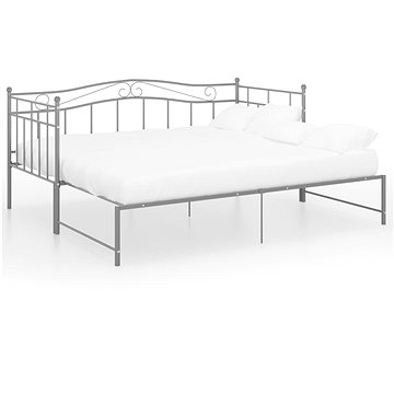 Shumee Rám vysouvací postele/pohovky šedý kovový 90×200 cm, 324784 (324784)