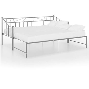 Shumee Rám vysouvací postele/pohovky šedý kovový 90×200 cm, 324778 (324778)