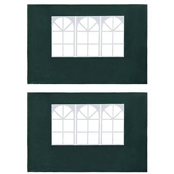 Boční stěna k party stanu 2 ks s oknem PE zelená (45119)
