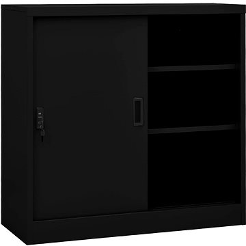 SHUMEE s posuvnými dveřmi černá 90 × 40 × 90 cm (335952)