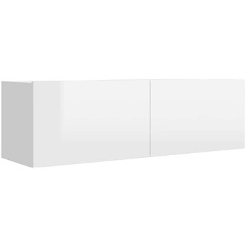 SHUMEE bílý s vysokým leskem 100 × 30 × 30 cm (801487)