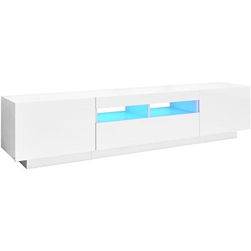 SHUMEE s LED osvětlením bílý s vysokým leskem 180 × 35 × 40 cm (3081903)