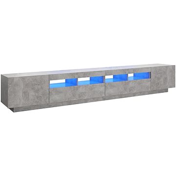 SHUMEE s LED osvětlením betonově šedý 260 × 35 × 40 cm (3081919)