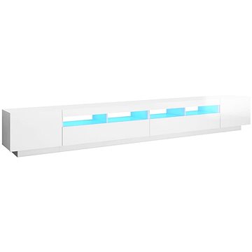 SHUMEE s LED osvětlením bílý s vysokým leskem 300 × 35 × 40 cm (3081930)