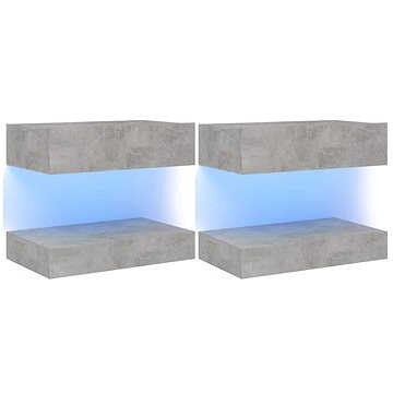 SHUMEE s LED osvětlením 2 ks betonově šedé 60 × 35 cm (804274)
