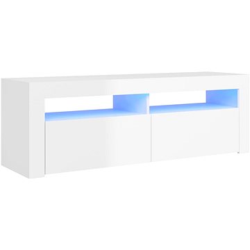 SHUMEE s LED osvětlením bílý s vysokým leskem 120 × 35 × 40 cm (804316)