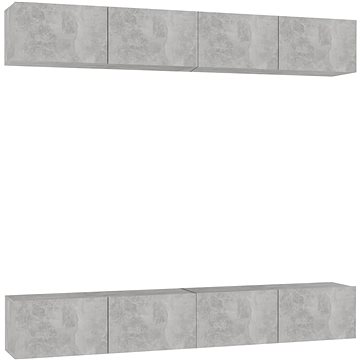 SHUMEE 4 ks betonově šedá, 100 × 30 × 30 cm (3079061)