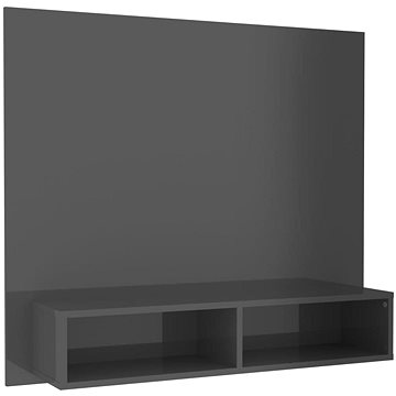 SHUMEE nástěnná šedá, vysoký lesk 102 × 23,5 × 90 cm (808268)