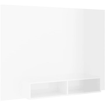 SHUMEE nástěnná bílá vysoký lesk 135 × 23,5 × 90 cm (808284)