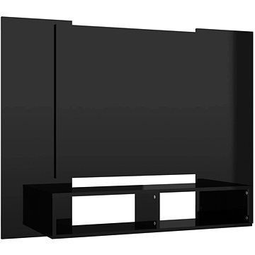 SHUMEE nástěnná černá, vysoký lesk 120 × 23,5 × 90cm (808294)
