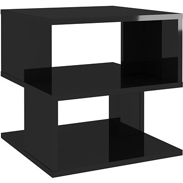 SHUMEE černý s vysokým leskem 40 × 40 × 40 cm, dřevotříska (806299)