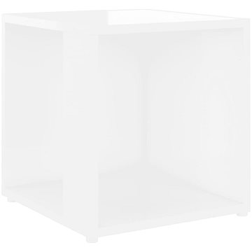 SHUMEE bílý vysoký lesk 33 × 33 × 34,5 cm, dřevotříska (809014)
