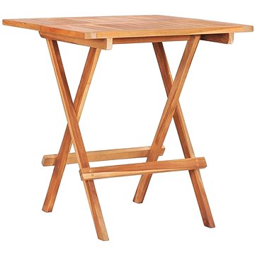 Skládací bistro stolek 60 x 60 x 65 cm masivní teakové dřevo (48996)